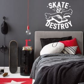 Vinyls and stickers skate and destroy