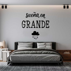 Inspirational wall decals - dream big with motivational quotes