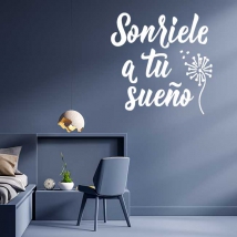  inspirational wall decals "smile at your dream