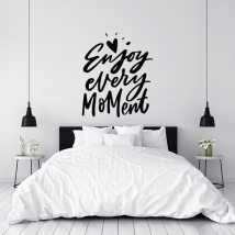 Motivational quotes wall decal - "enjoy every moment