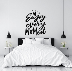Motivational quotes wall decal - "enjoy every moment