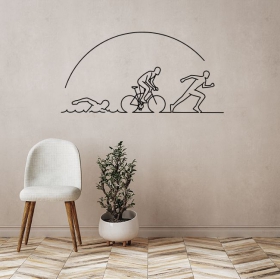 Triathlon sports adhesive vinyls and stickers