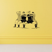Adhesive vinyl rugby team haka dance