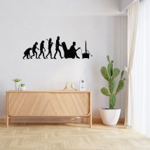 Vinyl stickers evolution man gamer