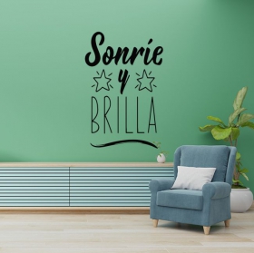 Adhesive vinyl smile and shine