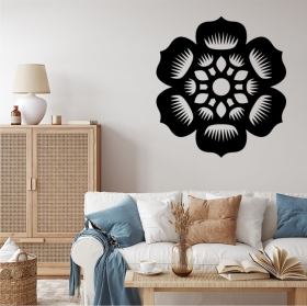 Adhesive vinyl mandala flowers