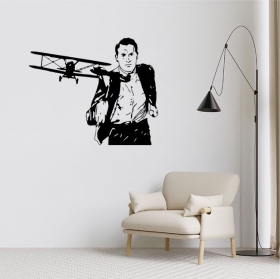 Adhesive vinyl james bond 007 small plane