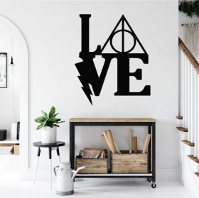Adhesive vinyl circular triangle love symbol