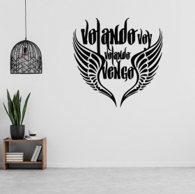 Vinyl stickers phrases flying i'm flying i'm coming shrimp