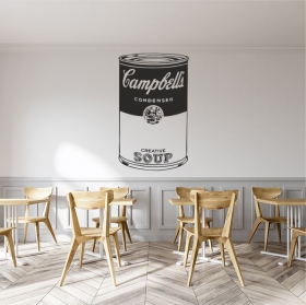 Vinyl stickers soup campbell warhol