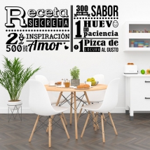 Decorative vinyl kitchen secret recipe