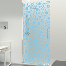 Vinyl bathroom screens circles