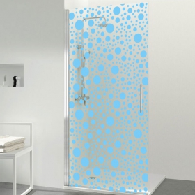 Vinyl bathroom screens circles