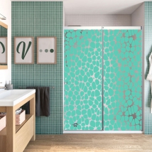 Decorative vinyl for bathroom screens