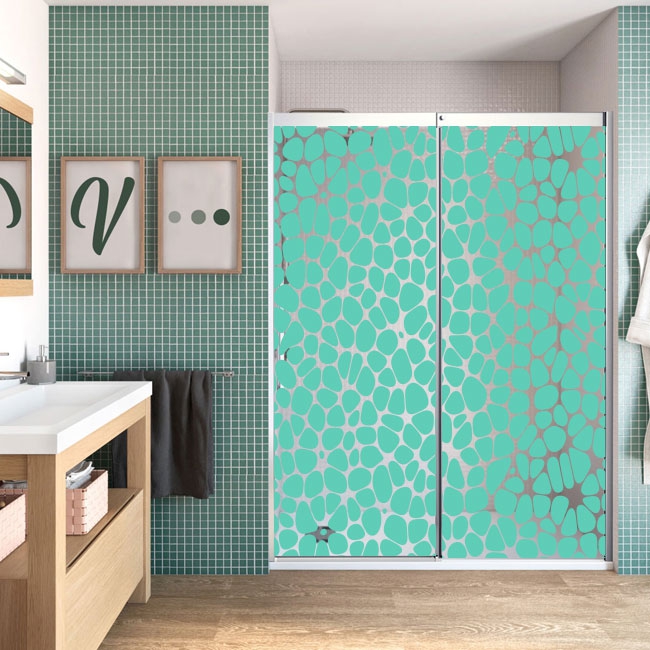 Decorative vinyl for bathroom screens