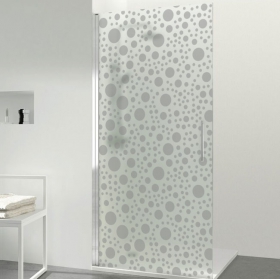 Vinyl circles for bathroom partitions