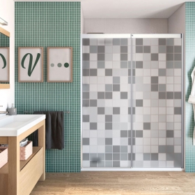 Vinyl bathroom screen square colors