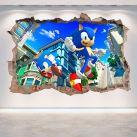 Decorative vinyl 3D Sonic Generations